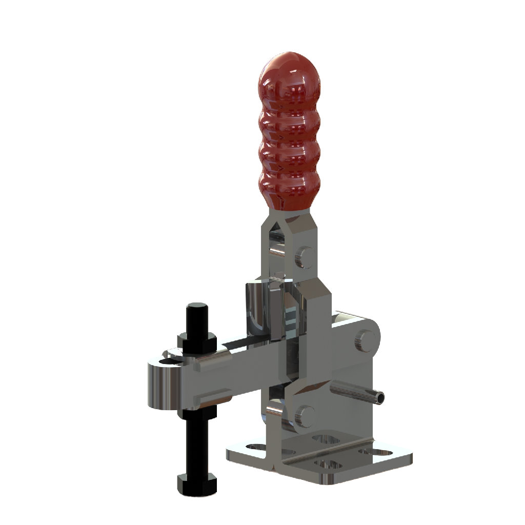 Vertical Toggle Clamp  Flat Base with Slotted Arm 100kg