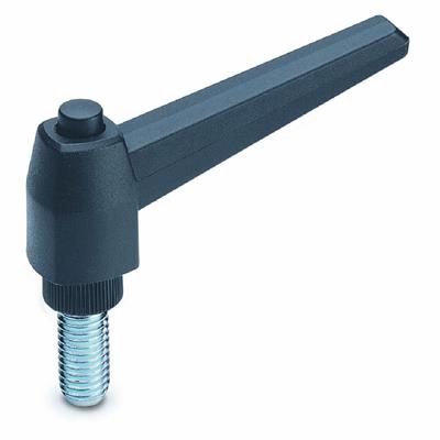 Adjustable Clamping Lever Straight Handle Male M5 to M16