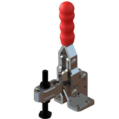 Vertical Toggle Clamp  Flat Base with Slotted Arm 150kg